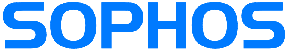 Błękitne drukowane litery układające się w wyraz SOPHOS