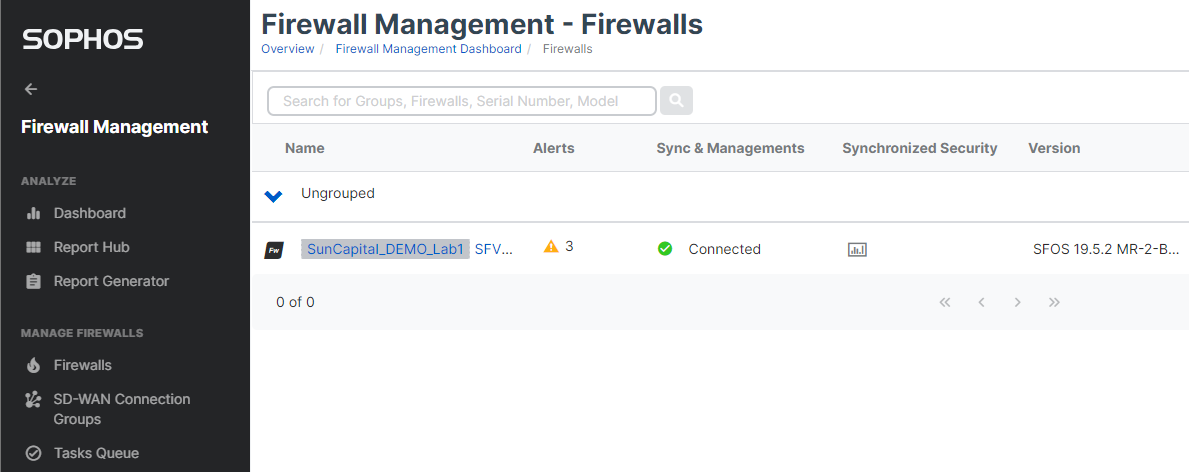 Rejestrowanie Sophos Firewall w konsoli Sophos Central z wykorzystaniem danych superadmina - procedura rejestracji, centralne zarządzanie